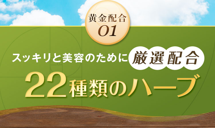 黄金配合01 スッキリと美容のために厳選配合 22種類のハーブ