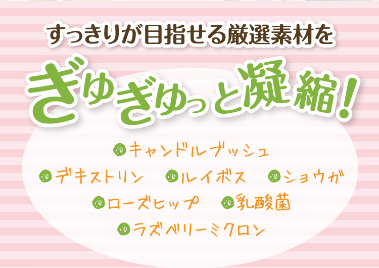 すっkりが目指せる厳選素材をぎゅぎゅっと凝縮